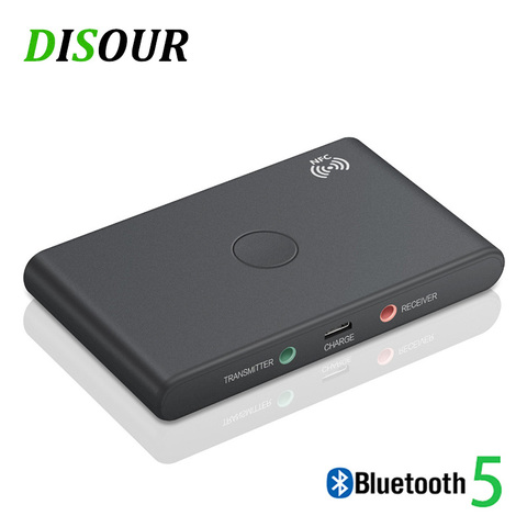 DISOUR NFC Smart Wireless Bluetooth Adapter 2 IN 1 Audio 5.0 Bluetooth Receiver Transmitter 3.5MM AUX Stereo For TV Car Kit PC ► Photo 1/6