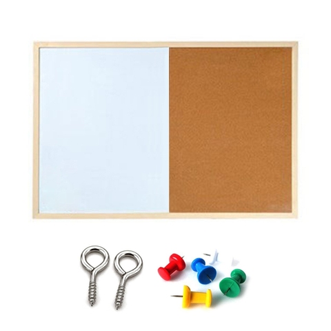 Message Cork Board Wood Whiteboard Drawing Combination Bulletin Magnetic Board ► Photo 1/6