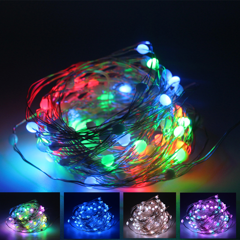 DC 5V 10m 100 leds 18 key IF controller USB SK6812(WS2812b）RGB Full Color pixel LED string  Addressable signal fairy LED string ► Photo 1/6