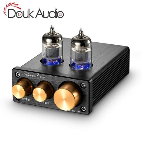 Douk audio HiFi 6J1 Tube Pre-Amplifier Stereo Class A Mini Pre-Amp For Digital Power Amplifier With Treble&Bass Tone Control ► Photo 1/6