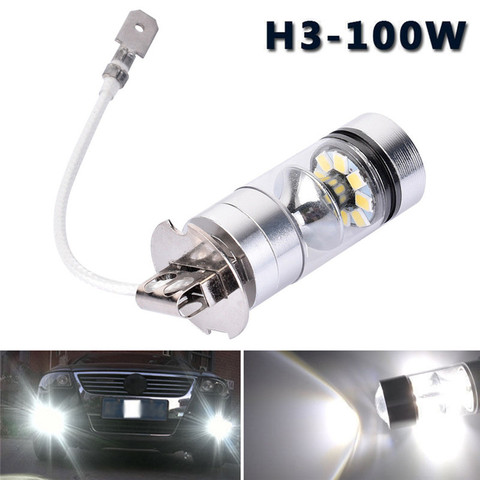 2pcs H3 Car LED Lamp Fog Tail Driving Light Bulb High Power Automotive Auto Replacement Light-emitting Diode Singnal Head Lamp ► Photo 1/6