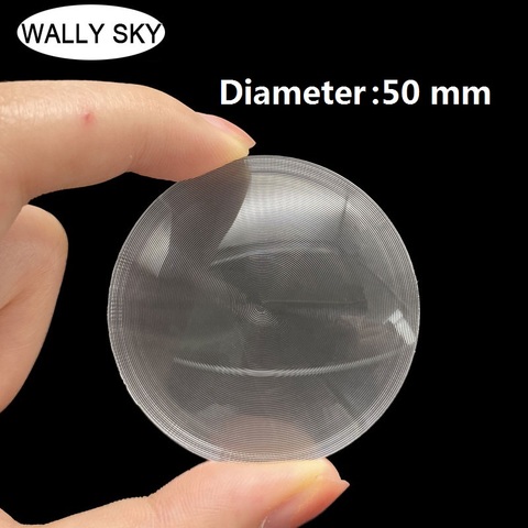 Diameter 50 mm PMMA Acrylic Optical Lens Solar Fresnel Lens Round Concentrating Lens Focal Length 28/50/60/70/80 mm Magnifier ► Photo 1/6