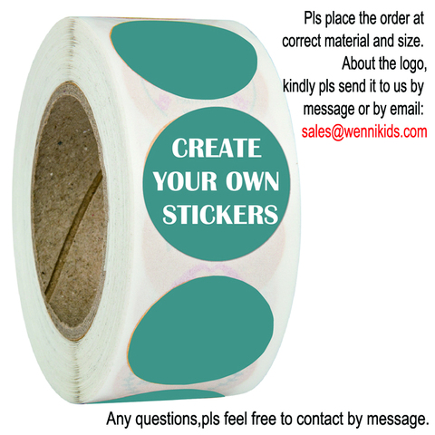 500PCS/lot 2.5-8cm Custom LOGO Wedding Sticker Personalized Design Your Label Gift Box Birthday Party Seal Sticker Self-adhesive ► Photo 1/6