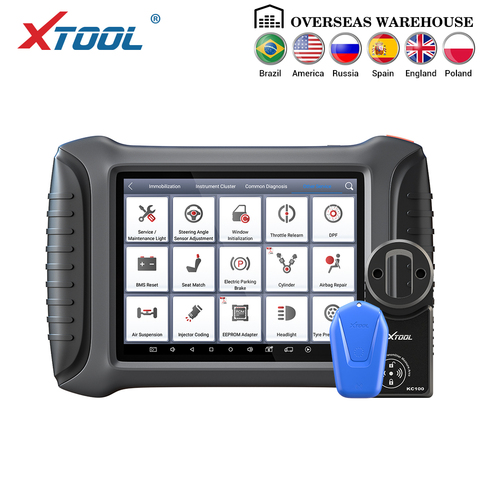 XTOOL Newest CAR OBD2 Key programmer X100 PAD3  professional OBD2 Diagnostic tools Immobilizer With Kc100 free update online ► Photo 1/6