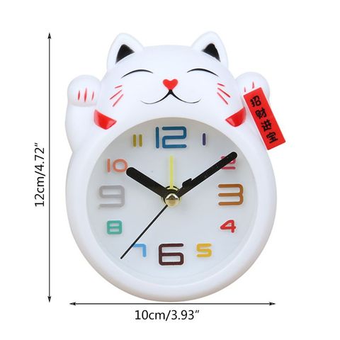 Chinese Lucky Cat Clock Feng Shui Figure Clock in Colourful Box Kids Alarm Clock ► Photo 1/1