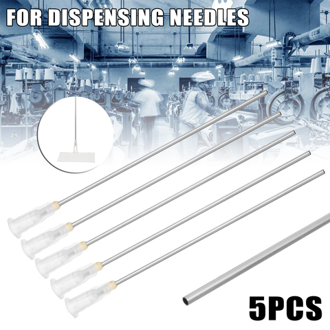5pcs 100mm Blunt Dispensing Needles Plastic + Metal Material Syringe Needle Tips For Ink Refilling Mixing Liquid ► Photo 1/6