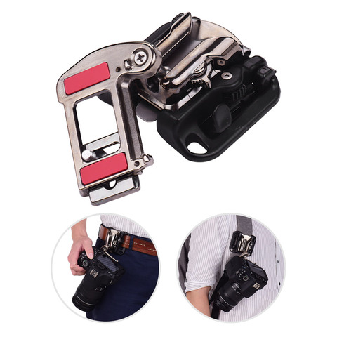 Camera Belt Holster Mount Waist Clip Holder Hanger 1/4 Inch Screw Quick Release Plate for Canon Nikon Sony Olympus DSLR Camera ► Photo 1/6