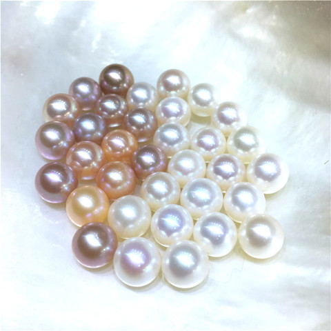 Natural freshwater pearls High quality AAAA grade semi-hole round no beads Beads made DIY necklace Earrings Jewelry accessories ► Photo 1/6