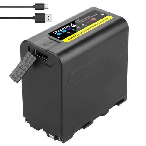 USB input charge 8800mAh NP-F970 NP-F980 F960 F970 Battery with LED Power Indicator for Sony F960 F550 F570 F750 F770 MC1500C ► Photo 1/6