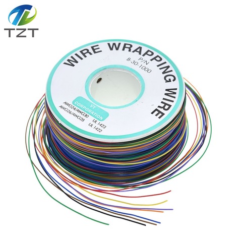 265m 8 Color 30AWG Jump Wire Wrapping Tinned Copper Solid PVC insulation Single Strand Copper Cable Ok Wire Electrical Wire XF30 ► Photo 1/5