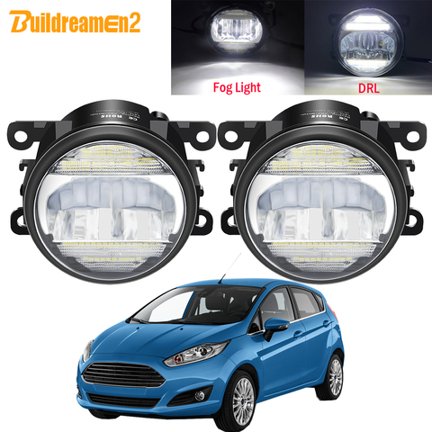 2in1 Car Front Bumper LED Fog Light Assembly Daytime Running Lamp DRL 30W 8000LM 12V High Bright For Ford Fiesta 2001-2015 ► Photo 1/6