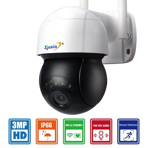 ZJUXIN 3MP PTZ Wifi IP Camera Outdoor 4X Digital Zoom AI Auto Tracking Wireless Camera ONVIF Audio 3MP Security CCTV Camera ► Photo 1/6