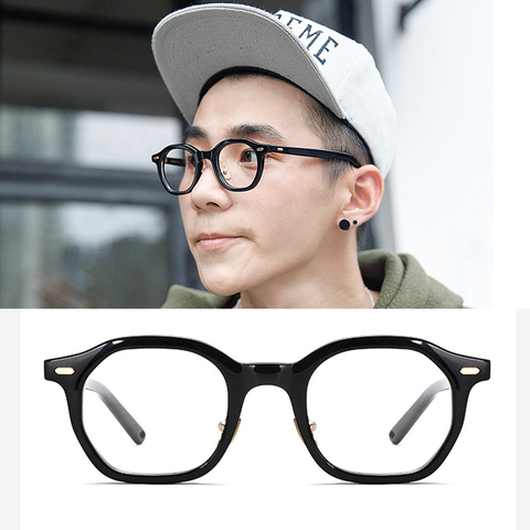 Top Grade Quality Acetate Optical Prescription Glasses Frame for Men Women Retro Polygon Eyeglasses oculos de grau Eyewear ► Photo 1/6