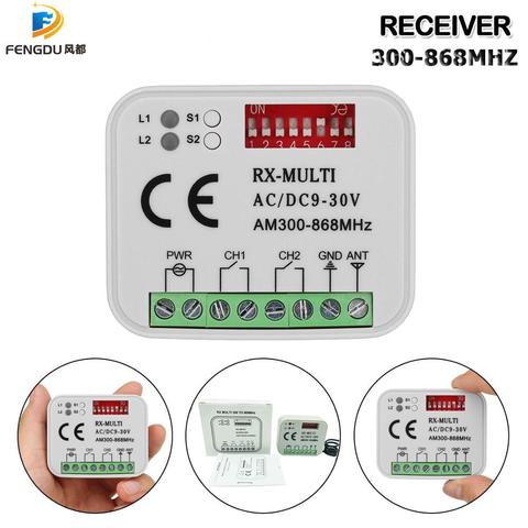 Multi frequency 280-868mhz BENINCA DITEC DOORHAN Hormann SOMMER Universal Garage door remote control receiver ► Photo 1/5