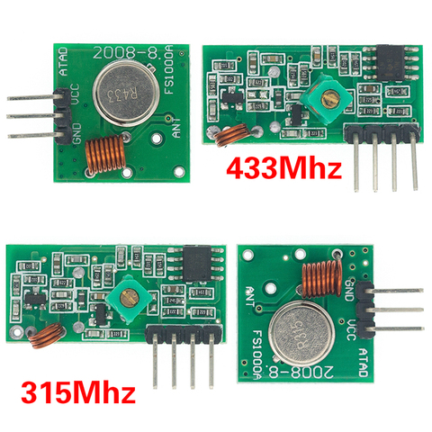 433Mhz RF Wireless Transmitter Module and Receiver Kit 5V DC 315Mhz Wireless For Arduino Raspberry Pi /ARM/MCU WL Diy Kit ► Photo 1/6