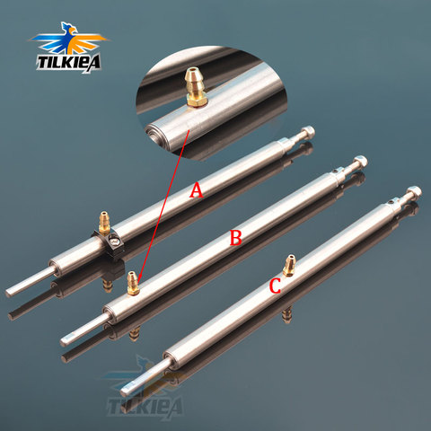 L10/13/15/20/25/30/35cm Length Stainless Steel Tube With Grease Nozzle  4mm Stainless Steel Shaft For RC Electric Racing Boat ► Photo 1/6