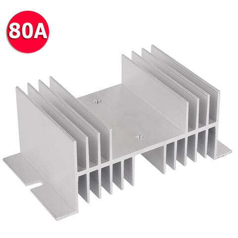 Aluminum Heat Sink Dissipation Radiator Rail Mount Suitable for Single Phase Solid State Relay SSR-40DA 10A 25A 40A 60A 80A SSR ► Photo 1/6