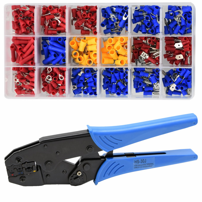 520pcs Color Insulated Electrical Wire Cable Terminal Crimp Connector Set Kit 
