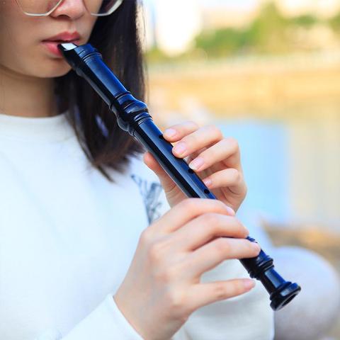 ABS Flute Clarinet Recorder Soprano Long Flute Baroque Accessories Recorder Flute Fingering Musical Supplies Instrument Beg K4S1 ► Photo 1/6