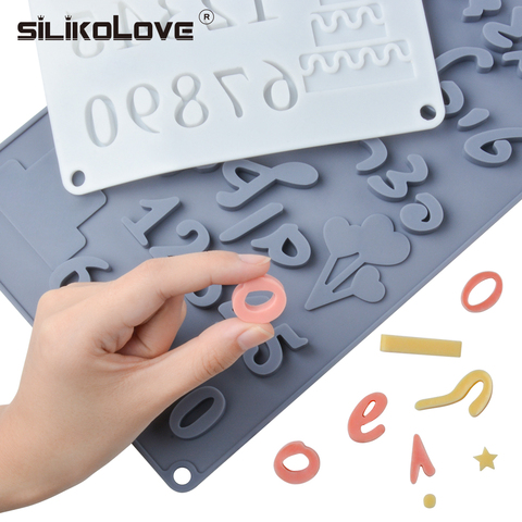SILIKOLOVE Hebrew Letters Arabic Numbers DIY Silicone Chocolate Mold For Baking Cake Decorating Tools Bakeware Moulds ► Photo 1/6
