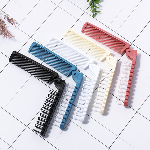 1 Pcs Portable Travel Hair Comb Brush Foldable Massage Hair Comb Anti Static Hairdressing Styling Tool Women Personality Hairpin ► Photo 1/6