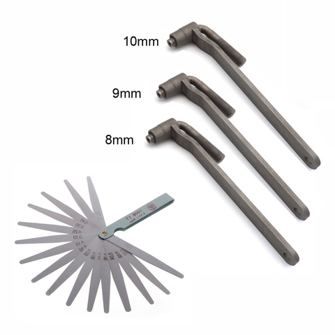 3x Universal Motorcycle Engine Valve adjustment tool valve screw wrench 8mm 9mm 10mm & 1x Feeler gauge ► Photo 1/6