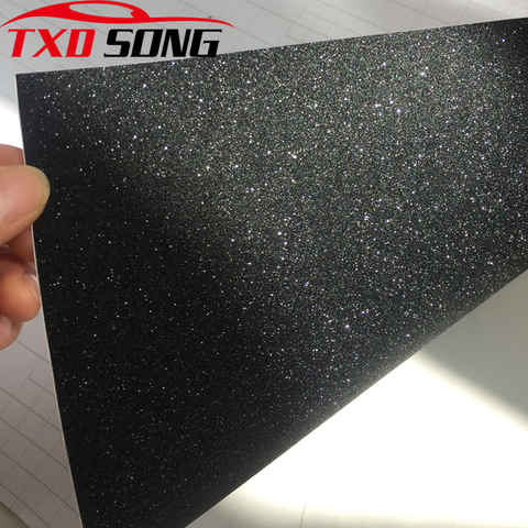 50CM*300CM black Glitter Diamond Vinyl Films Wrap For Car Body Car Sticker Auto furniture decoration motorcycle decal ► Photo 1/6