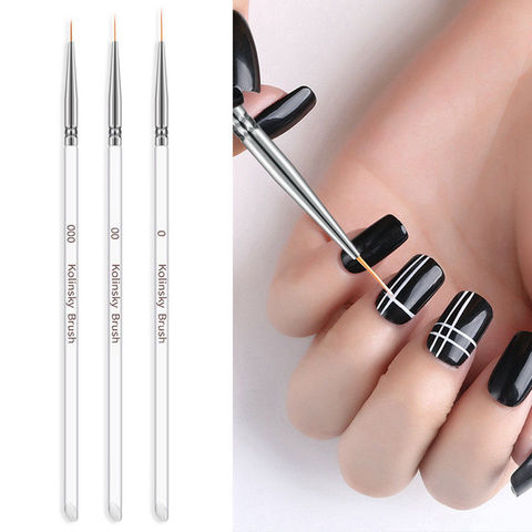 3 Pcs Nail Art Tools Varnish Uv Gel Polish Dotting Tools Rhinestone Picker Manicure Drawing Painting Pen Nail Markers Pencil Kit ► Photo 1/6