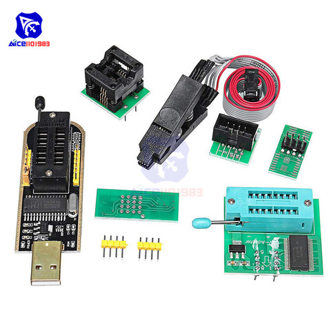 Programmer SOIC8 SOP8 Test Clip for EEPROM 93CXX/25CXX/24CXX WCH341A EEPROM Flash BIOS USB 1.8V Adapter Soic8 Adapter Module ► Photo 1/6