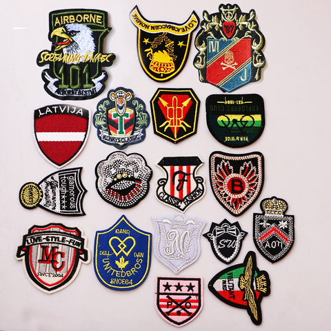 US Marine Corps Medal icon Embroidered Iron on Patches for Clothing DIY Stripes Clothes Patchwork Stickers Custom Badges ► Photo 1/6