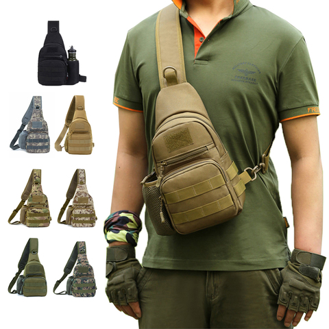 Tactical Shoulder Bag Men Chest bag Sling Crossbody  Bags Multicam Camouflage Camping Travel Hiking Hunting Military Backpack ► Photo 1/6