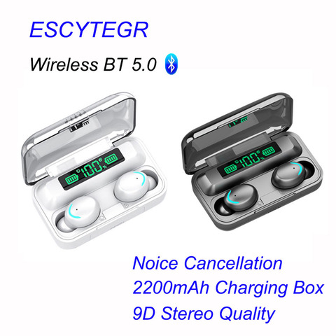 Wireless Earphones Bluetooth Headset Earphone Sport Smart Earbuds TWS Stereo Noise Cancellation Reduction Earphones ► Photo 1/6