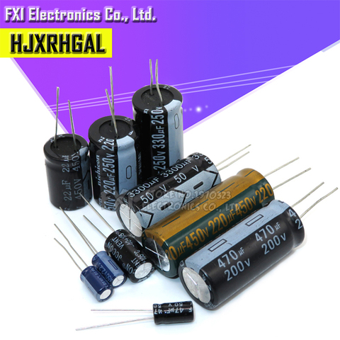 20PCS Electrolytic capacitor 100V100UF 10x17 100V47UF 10V2200UF 10x17 25V1000UF 10x17 25V470UF 8x12 400V10UF 10x17 400V3.3UF ► Photo 1/2