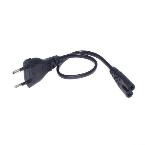 IEC 320 C7 Figure 8 To EU 2 Prong Plug AC Power Cord 30cm/50cm Copper Power Cable 2.5A 250V ► Photo 1/5