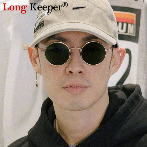 Round Men Sunglasses 2022 Luxury Brand Small Frame Black Sun Glasses Women Alloy Vintage Retro Sexy Hip Hop Shades Goggle Oculos ► Photo 1/6