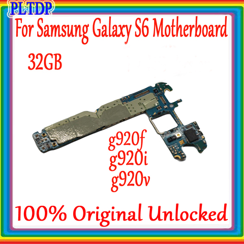 Original 32GB Motherboard For Samsung Galaxy S6 G920F G920I G920V Unlocked for Samsung Galaxy S6  Logic Board，Free Shiping ► Photo 1/5