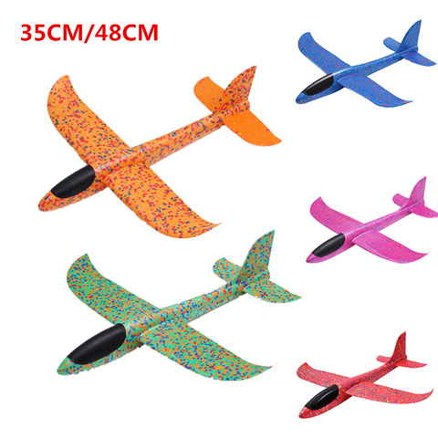 2022 Children Hand Throw Flying Glider Planes Toys Kids Foam Aeroplane Model Children Outdoor Fun Toys 48CM/35CM ► Photo 1/6