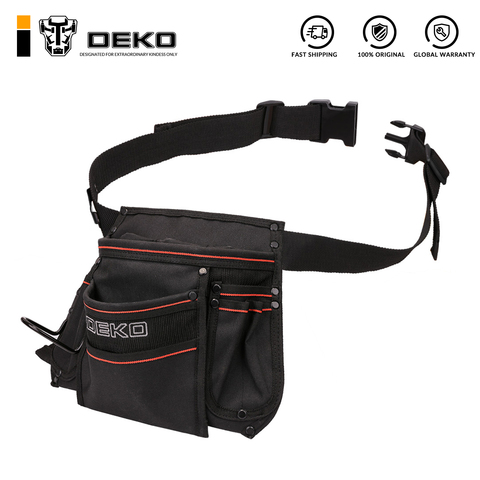 DEKO 12-pocket Waist Tool Bag 600D Oxford Cloth Waterproof Bag Large Capacity W/ Adjustable Belt ► Photo 1/6