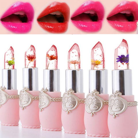 Moisturizer Lip Gloss Transparent Jelly Flower Lipstick Temperature Color Change Waterproof Makeup Lip balm Cosmetic Makeup Tool ► Photo 1/6