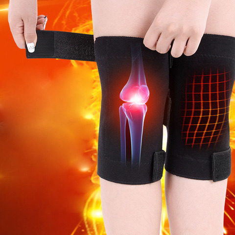 AOLIKES 1 Pair Health Care Tourmaline Self Heating Knee Pad Magnetic Therapy Support Adjustable Knee Massager Relieve Leg Pain ► Photo 1/6