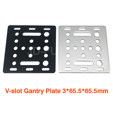 3D Printer part Openbuilds V-Slot Gantry Plate 20mm black sand blasting 65.5mmx65.5mmx3mm ► Photo 1/5