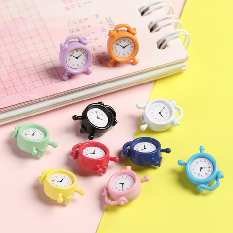1:12 Scale Metal Alarm Clock Mini Doll House Decoration Clock Dollhouse Miniature Toy Doll Kitchen Living Room Accessories ► Photo 1/6