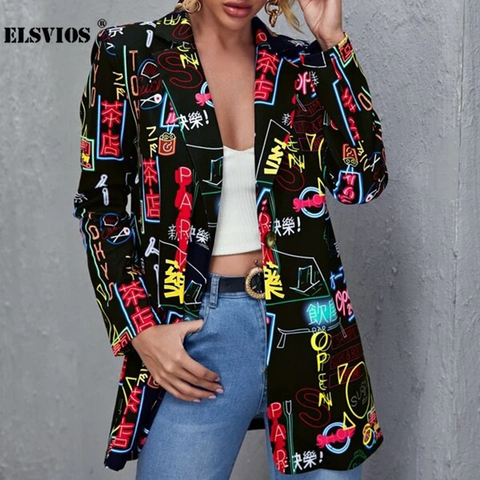 Fashion Trend Women Lapel Leopard Print Long Sleeves Suit Jacket Elegant Fall Winter Office Lady Cardigan Coat Casual Streetwear ► Photo 1/6