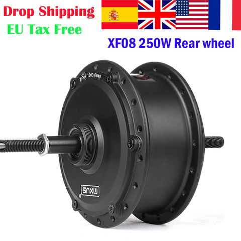 Hub Motor scooter MXUS XF08 250W Brushless Gear Motor DC 24V 36V 48V electric bicycle rear wheel motor for 16-28