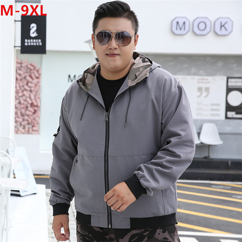 Autumn Men Coat 2022 Casual Hoodie Windproof Cargo Fashion Loose Plus Size Jacket Man Hat Clothes Winter Fleece Sports Clothing ► Photo 1/6