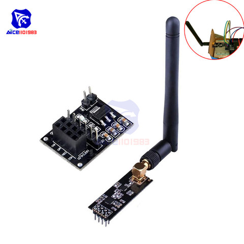 diymore nRF24L01+PA+LNA RF Transceiver Module SMA Antenna 2.4 GHz NRF24L01 Wireless Module with Breakout Adapter for Anrduino ► Photo 1/6