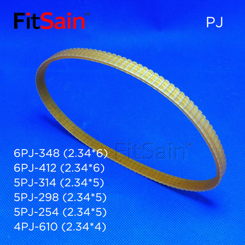 FitSain-V-ribbed belt Woodworking planer Belt width 10mm Multi wedge PJ Belt pulley 6PJ-348/412/5PJ-314/5PJ-298/5PJ-254/4PJ-610 ► Photo 1/5