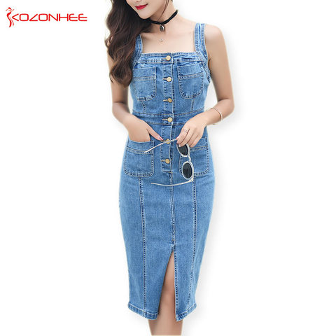 Stretching Sheath Sarafan female Denim Dress Summer For Women Fashion Tight Elasticity Dresses and Sarafans pencil Women's Dress ► Photo 1/6