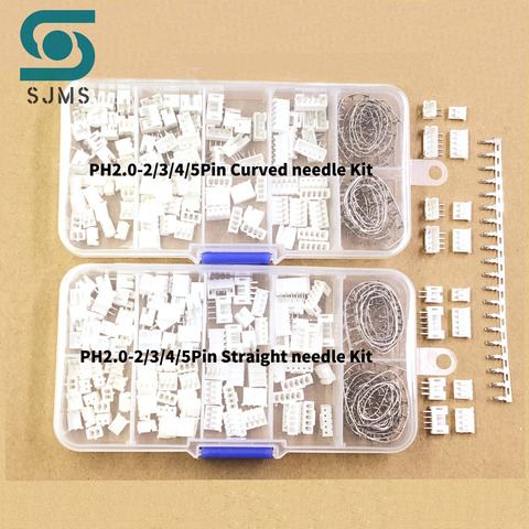 230/320pcs PH2.0 2p 3p 4p 5 pin 2.0mm Pitch Terminal Kit / Housing / Pin Header JST Connector Wire Adaptor PH Kits ► Photo 1/6