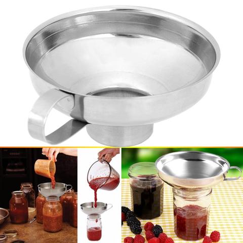 Canning Funnel Stainless Steel Wide Mouth Canning Funnel Hopper Filter Leak Wide-Mouth Can for Oil Wine Kitchen Cooking Tools ► Photo 1/6